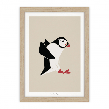 Monsieur Papier - Poster Macareux (vol)