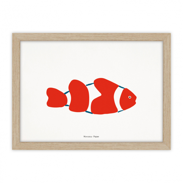 Monsieur Papier - Poster Poisson-clown
