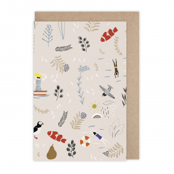 Monsieur Papier - Carte Pattern beige