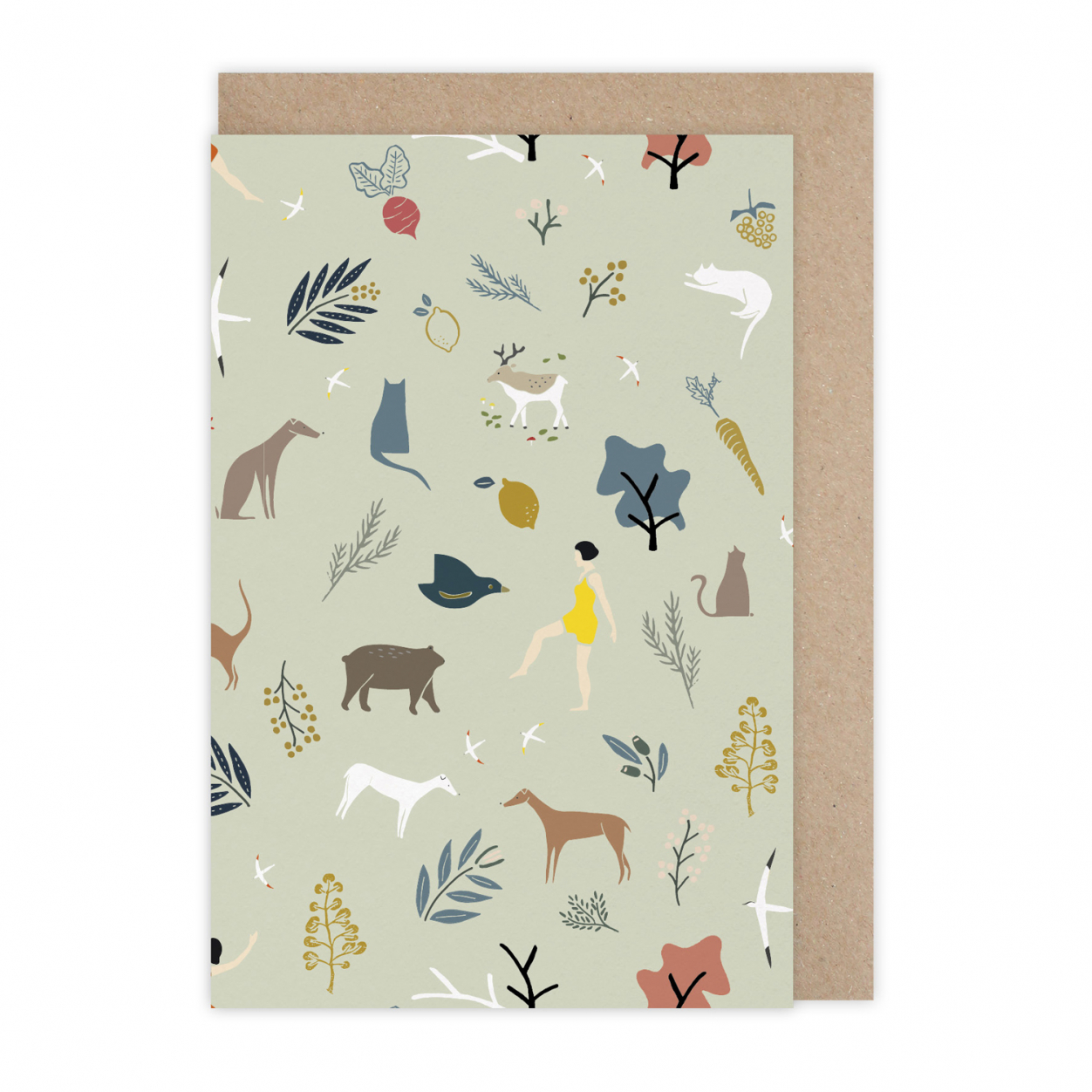 Monsieur Papier - Carte Pattern vert