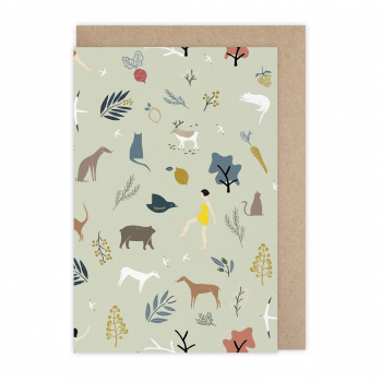 Monsieur Papier - Carte Pattern vert