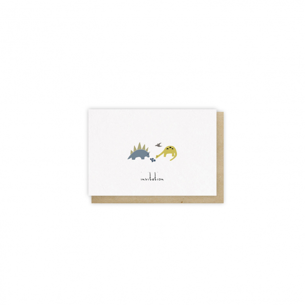 Monsieur Papier - Mini card Invitation Dino