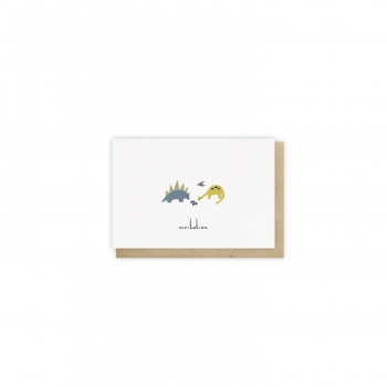 Monsieur Papier - Mini-carte Invitation Dino