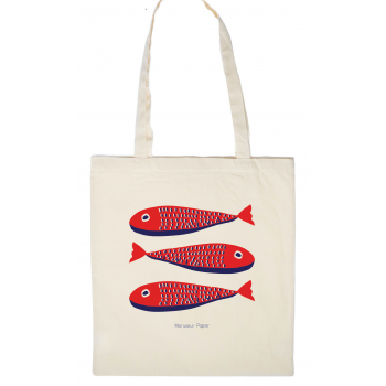 Monsieur Papier - Tote bag Sardines