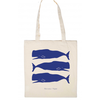 Monsieur Papier - Tote bag Cachalots