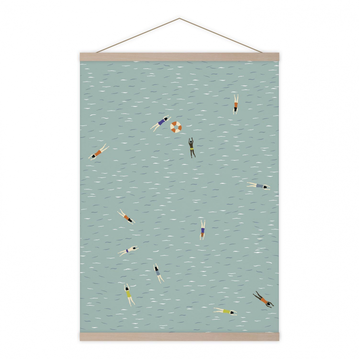 Monsieur Papier - Affiche Nageurs