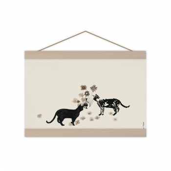 Monsieur Papier - Poster Cats and rabbit