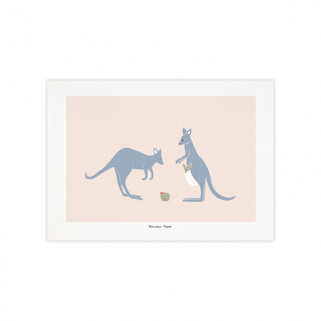 Monsieur Papier - Poster Kangourous