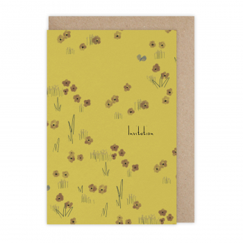Monsieur Papier - Carte Invitation (Bouton d'or)