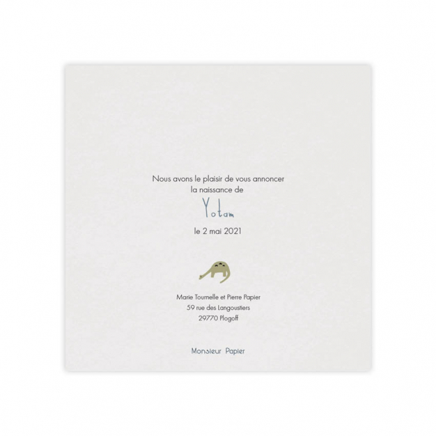 Monsieur Papier - Faire-part naissance Dino