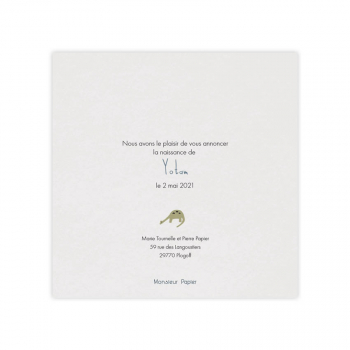 Monsieur Papier - Faire-part naissance Dino