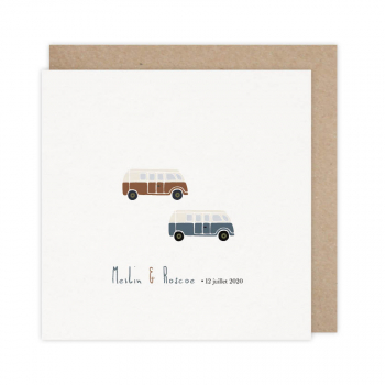 Monsieur Papier - Faire-part naissance 2 vans