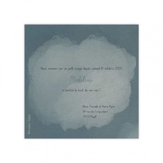 Monsieur Papier - Faire-part naissance Nuages