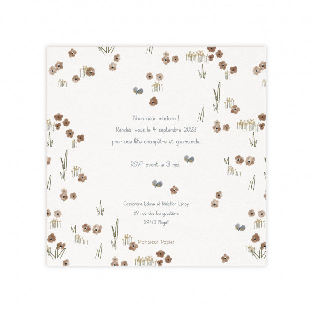Monsieur Papier - Faire-part mariage Bouton d'or 2