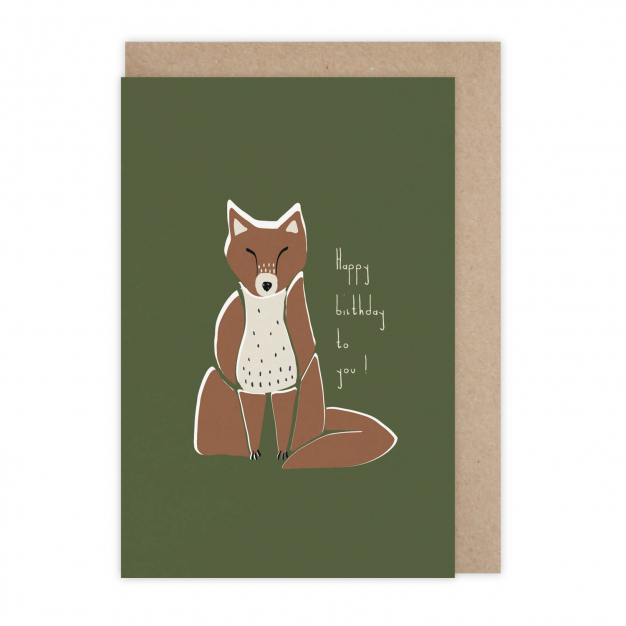 Monsieur Papier - Carte anniversaire Fox