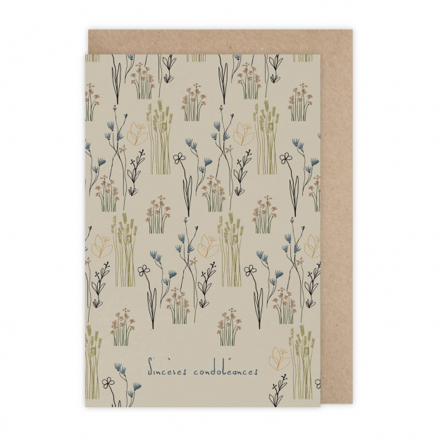 Monsieur Papier - Carte condoléances Champêtre