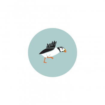 Monsieur Papier - Badge Macareux