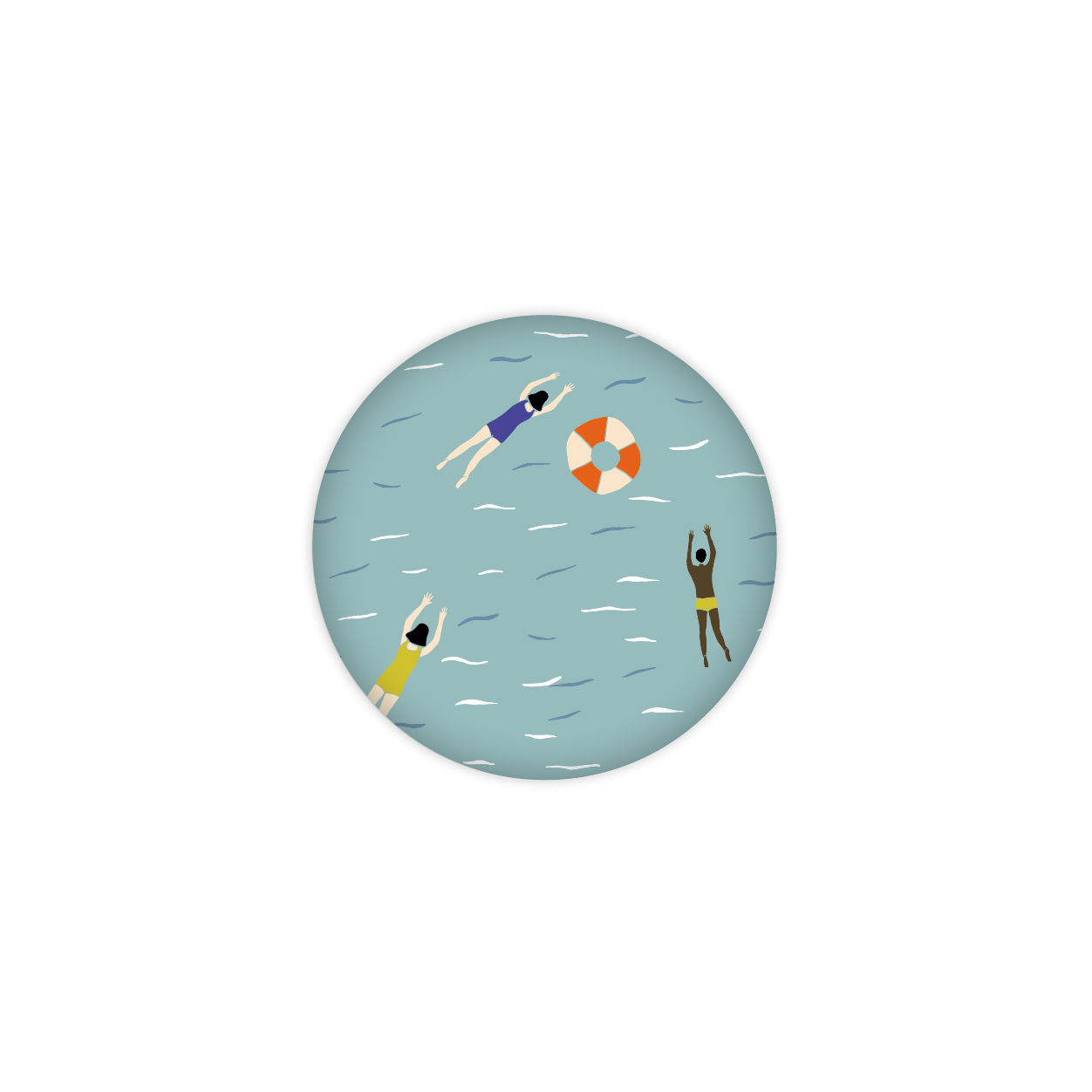 Monsieur Papier - Badge Nageurs