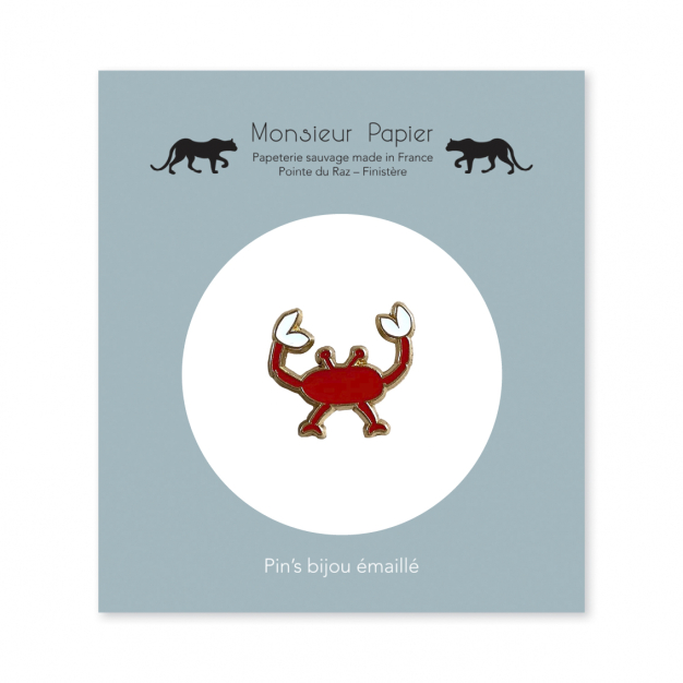 Monsieur Papier - Enamel pin Crabe