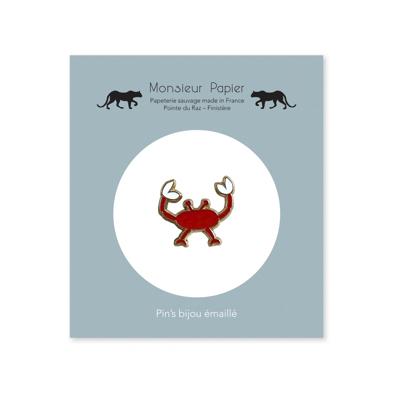 Monsieur Papier - Enamel pin Crabe