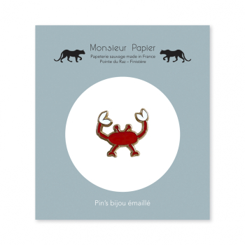 Monsieur Papier - Enamel pin Crabe