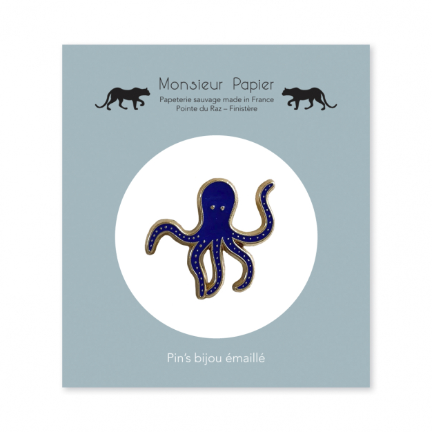 Monsieur Papier - Pin's Poulpe