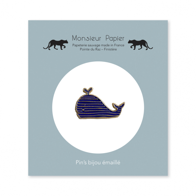 Monsieur Papier - Enamel pin Baleine