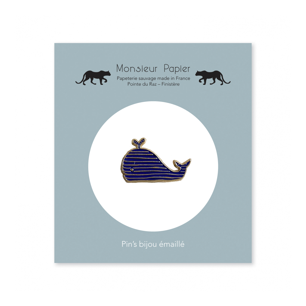Monsieur Papier - Enamel pin Baleine