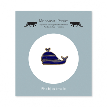 Monsieur Papier - Enamel pin Baleine