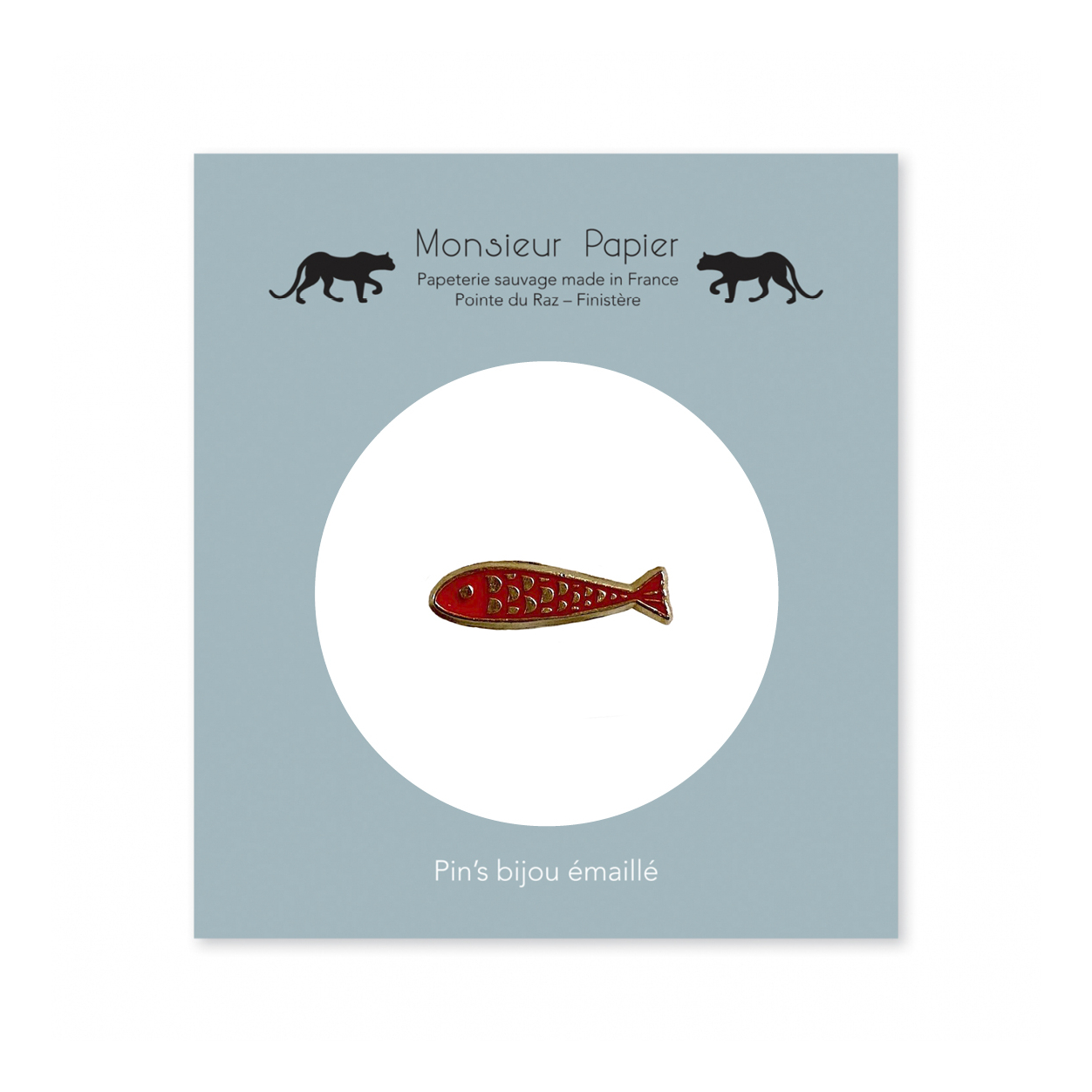 Monsieur Papier - Pin's Sardine