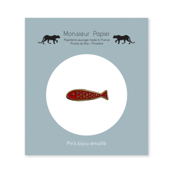 Monsieur Papier - Pin's Sardine