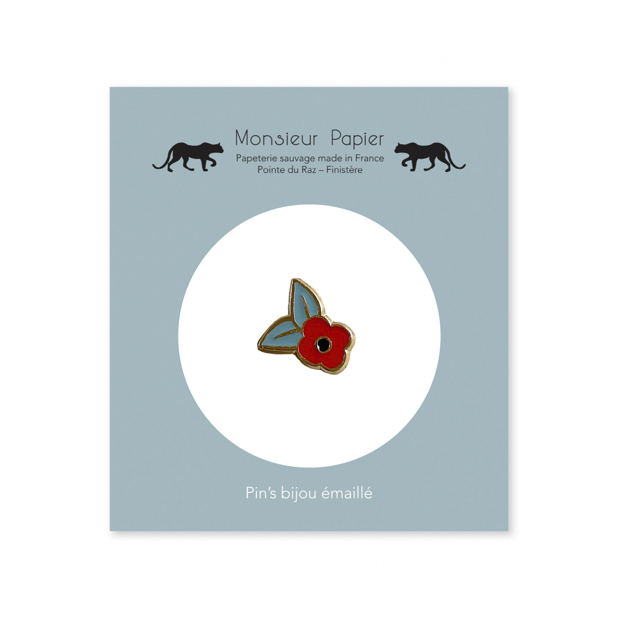 Monsieur Papier - Pin's Fleur