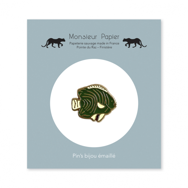 Monsieur Papier - Pin's Poisson