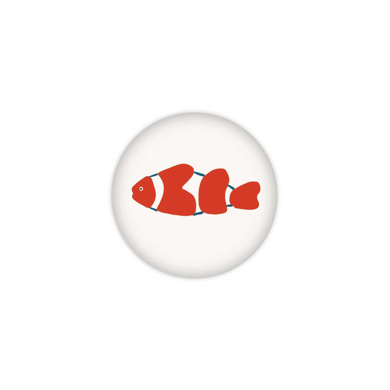 Monsieur Papier - Badge Poisson-clown