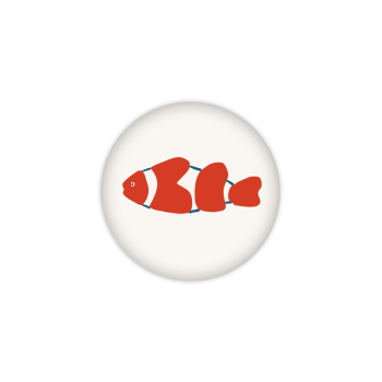 Monsieur Papier - Badge Poisson-clown