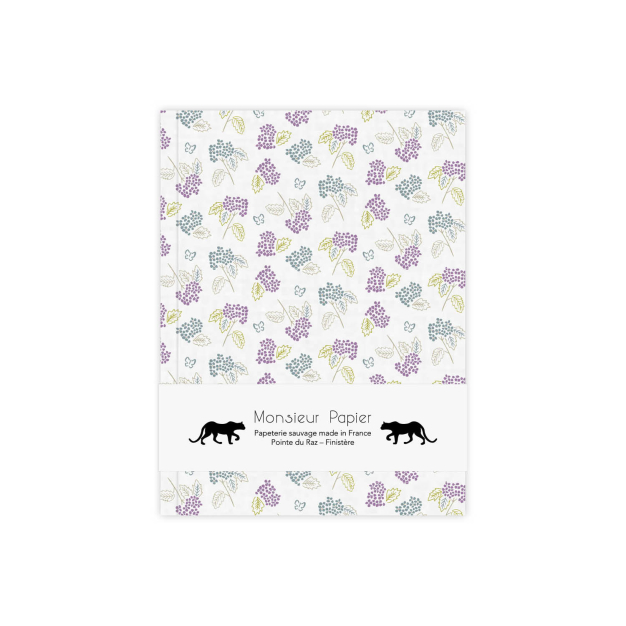 Monsieur Papier - Carnet S Hortensia blanc
