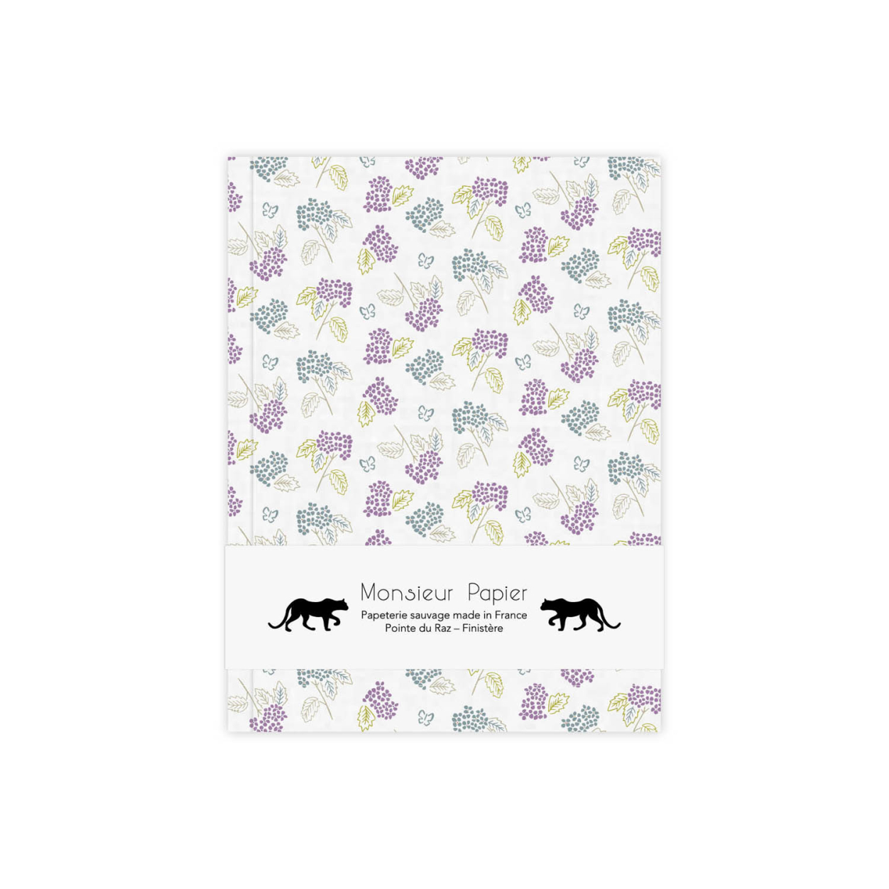 Monsieur Papier - Carnet S Hortensia blanc