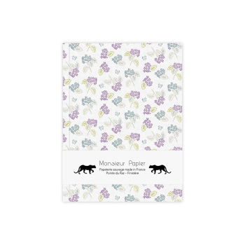Monsieur Papier - Carnet S Hortensia blanc