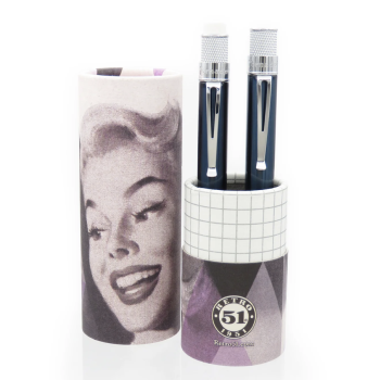 Set stylo roller et porte-mine Retro 51 Tornado bleu glacier
