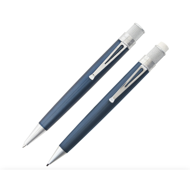 Set stylo roller et porte-mine Retro 51 Tornado bleu glacier