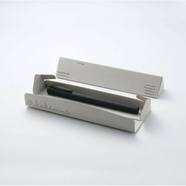 Stylo plume Kakimori en aluminum noir