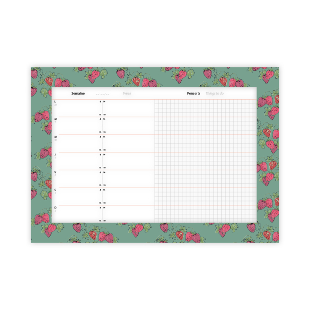 Monsieur Papier - Weekly planner Fraises