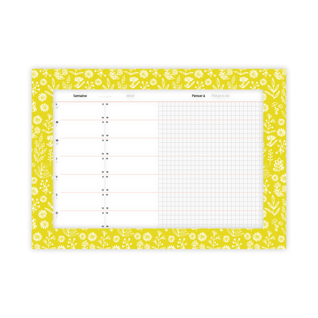 Monsieur Papier - Weekly planner Millefleurs