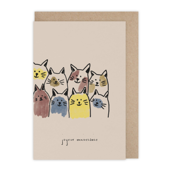 Monsieur Papier - Card anniversaire Cool Cat