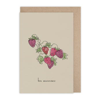 Monsieur Papier - Card anniversaire Fraises