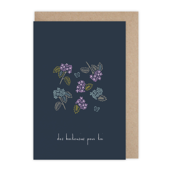 Monsieur Papier - Carte Hortensias