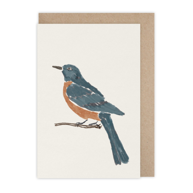 Monsieur Papier - Carte Oiseau bleu