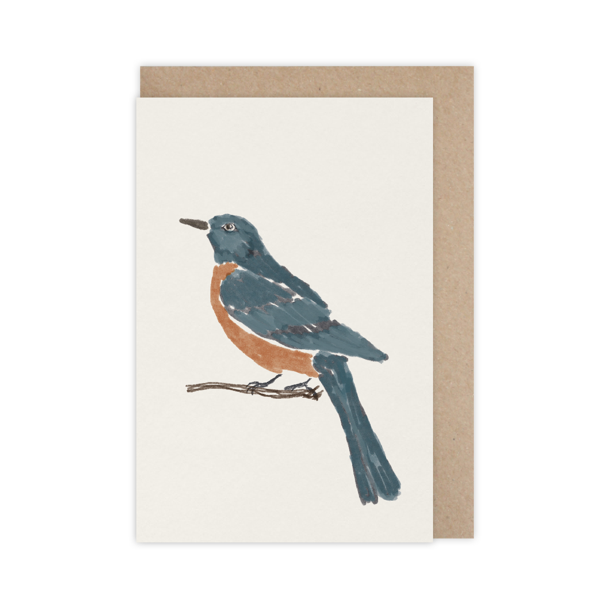 Monsieur Papier - Card Oiseau bleu