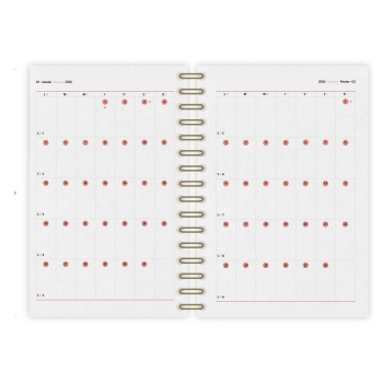 Monsieur Papier - Agenda de bureau 2026 Camélia