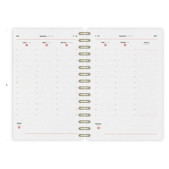 Monsieur Papier - Agenda de bureau 2026 Rhododendron